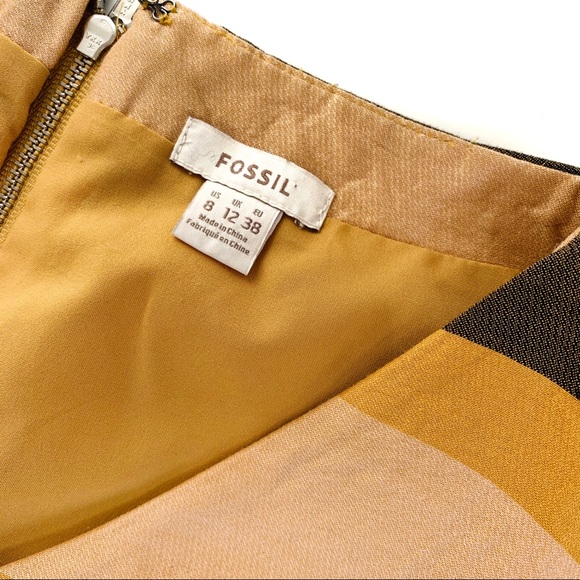 Fossil Striped Silk Blend Sleeveless Mini Dress - Picture 3 of 6